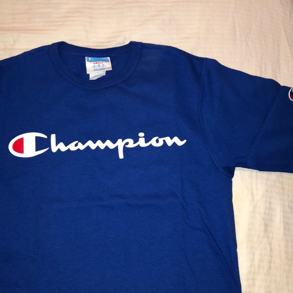 Men’s blue champion t shirt - Picture 2 of 2